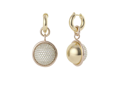 Galina Gold Plated Micro Pave Earrings